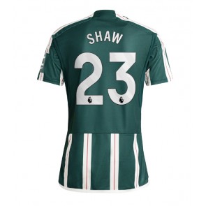 Lacne Muži Futbalové dres Manchester United Luke Shaw #23 2023-24 Krátky Rukáv - Preč